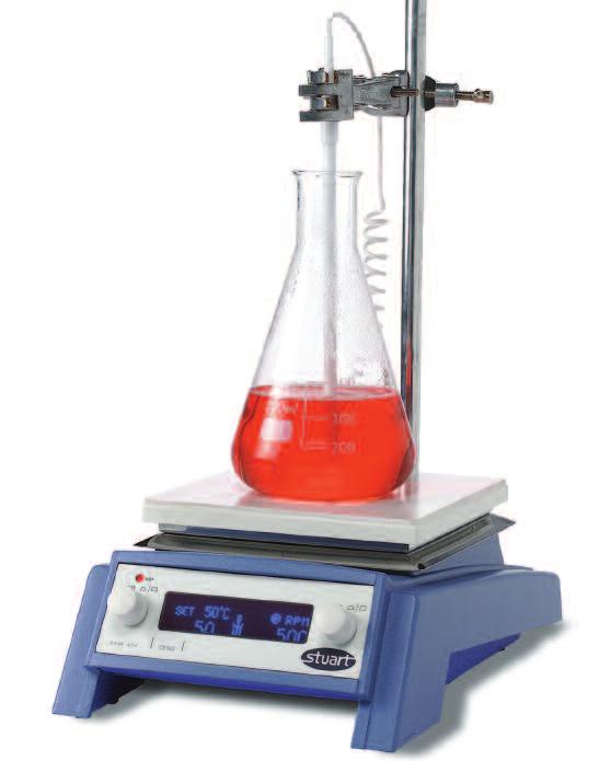Hotplate Stirrers, digital, CD162 & SD162 Digital setting and control of both temperature and speed Supplied complete with temperature probe for accurate control of liquid temperature Advanced safety
