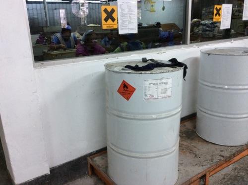 Separate the hazardous materials and flammable liquid storage