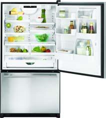 BOTTOM FREEZER REFRIGERATORS A DISTINCT ALTERNATIVE Jenn-Air bottom-freezer refrigerators with glide-out drawer offer convenient access to fresh food along with a sleek, built-in look provided by a