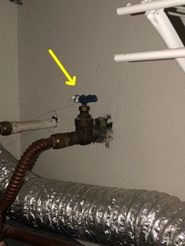 sink 2 Water heater water line shutoff is