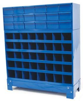 MULTI-COMPONENT CABINET 60-3/4" Storage Cabinet (2) 24 Bin Drawer Cabinet Short Bin Base