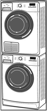 Stacking on a washing machine If you want to place the dryer on top of your washing machine, first contact our After-Sales Service or your specialist dealer to verify if this is possible.