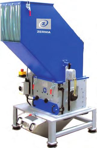 ZERMA THE HOME OF SIZE Shredders // Granulators // Pulverizers // Attachments GSL // GSE // GSC // GSH // GSP // ZHM GSL BESIDE THE PRESS GRANULATOR The curvature of the specially profiled rotor