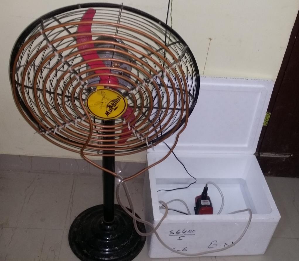 8: Developed Air Conditioning System III. TESTING AND APPLICATION The summer of 2016 was an extremely hot one for Lucknow.