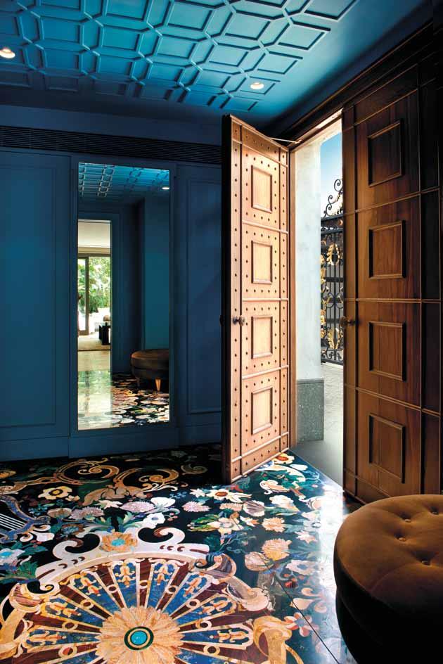HOME / Hong Kong In the entrance to the Gouw family residence in Jardine s Lookout, the floor is made of an intricate marquetry of rare marble and semi-precious stones Another place and time Text /