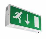 Description Wall mounted 9136524 T5 8W Wall Mounted Exit Permanent 9137011 T5 8W Wall Mounted Exit Self Test Non-Maintained 9137012 T5 8W Wall Mounted Exit Self Test Permanent Standard exit sign