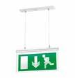 Self Test Maintained Above luminaires are supplied with standard exit sign with arrow down legend. Left and right arrow versions available to order, see below.