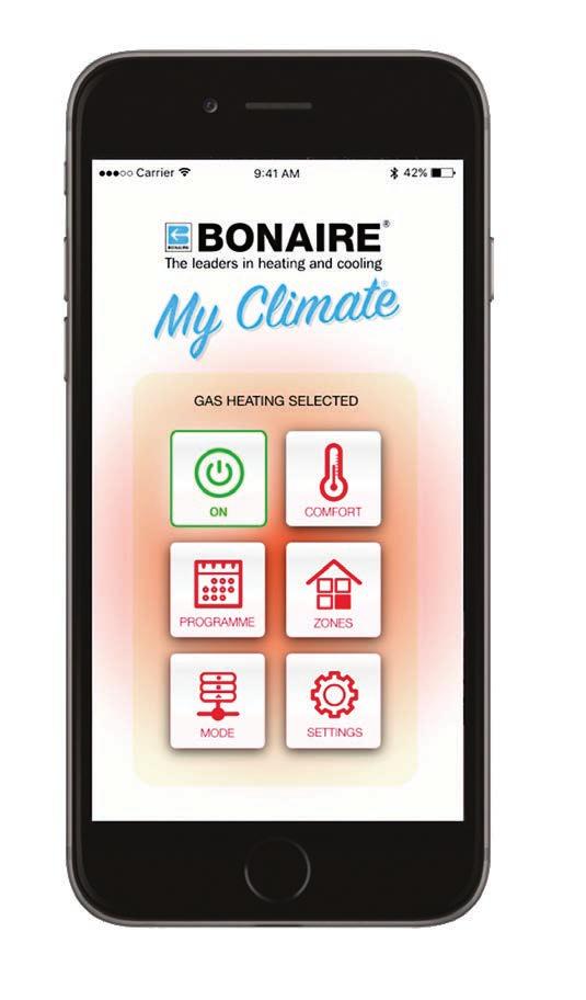My Climate WIFI The latest technology in appliance control Bonaire s My Climate WIFI control allows you to control your Bonaire ducted gas heater from your Smart Device.