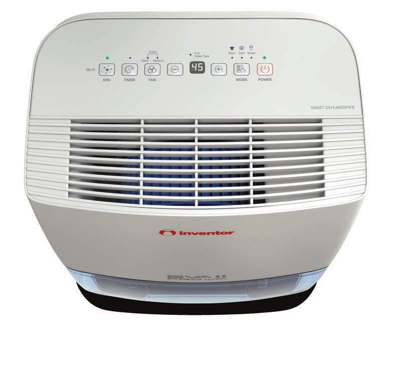 Low Noise Level Select the Silent mode of the 3 Fan speed levels (Silent - Medium - Turbo) and the dehumidifier will operate at