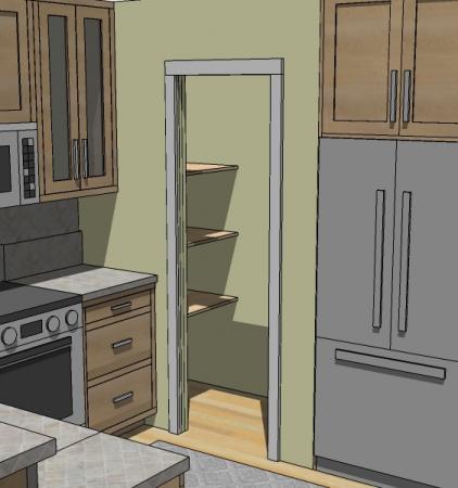 Step 5 Instructions: The pocket door is a must! When opened, it will completely disappear into the wall.