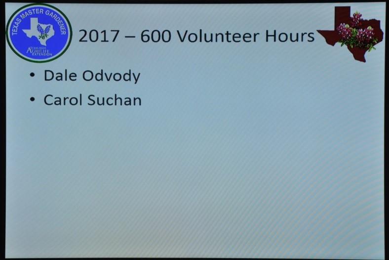 GCMG 2017Annual Awards Recognition Continued 100 Volunteer