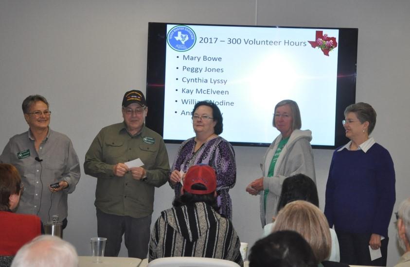 volunteer hours and receiving a 2017 Star pin were Mary