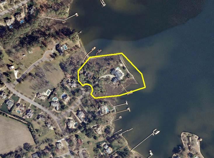Site Aerial CBPA Variances and Wetlands Board Permit History November 17, 1992: CBPA Board grants a variance for the Linkhorn Oaks subdivision that permits development within the RPA on the property