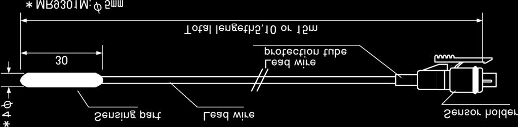 MR9302M05 (0 to 100ºC/5m)) MR9303M05 (50 to 150ºC/5m) MR9301M10 (-40 to 60ºC/10m) MR9302M10 (0 to