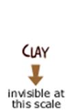 Clay: small pore space, large surface area, often negative charge