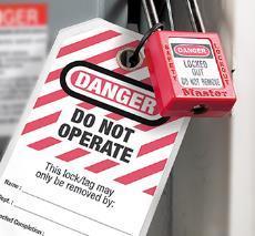 Lock out / Tag out Locking out has to do with the removal or prevention of hazardous energy (Securing a standard Personal Danger Lock (PDL) at the physical isolation