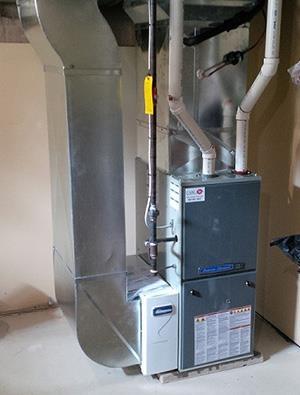 Install a high efficiency furnace AFUE 94% min.