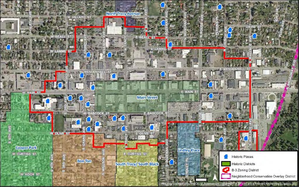 1 SUBCHAPTER 4-B GUIDELINES FOR THE B-3 COMMERCIAL CHARACTER AREA Downtown Bozeman should be the location of buildings of greatest height and intensity in the community.