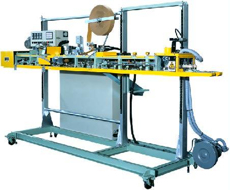 HEAT SEALER for HEAVY-DUTY PAPER BAG KS SERIES Features ONE-LINED CLOSURE OF PAPER BAG Trimming, stitching, heart-sealing (inner PE), and heat sealtape sealing can be done all at one-lines and