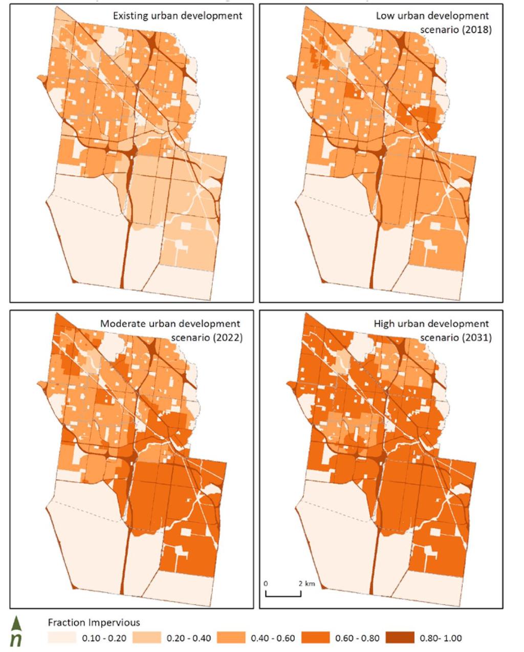 Figure 1 - Urban Development and Impervious Area (taken from in figure 3 of the