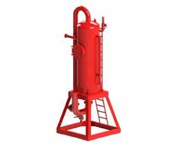 www.kestank.com Mud gas separator Mud Gas Separator is commonly called a gas-buster or poor boy degasser. It captures and separates large volume of free gas within the drilling fluid.