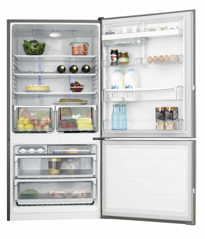 3 9 2 1 8 6 1 7 10 4 5 4 Model shown: WBE5100SC 1 Adjustable interiors 2 Internal electronic controls 3 Chill stream 4 Easy glide freezer bins and crispers 5 Twist ice and serve and