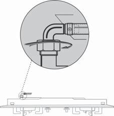 After installing the spring sheets, push the entire gas hob firmly into the cutout opening in the countertop, until the outside rim of the gas hob is seated closely on the countertop.