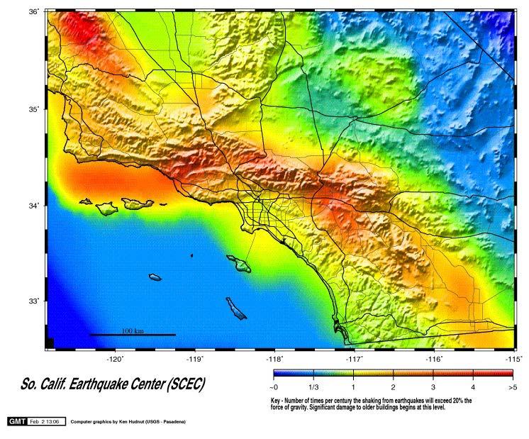 Earthquake Risk The southern California region is a high risk for earthquakes.