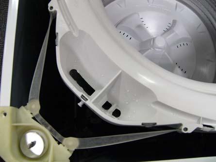 The straps serve two purposes: 1. To limit radial bowl motion during agitate. 2. As the straps stabilise the bowl, it also improves wash performance.