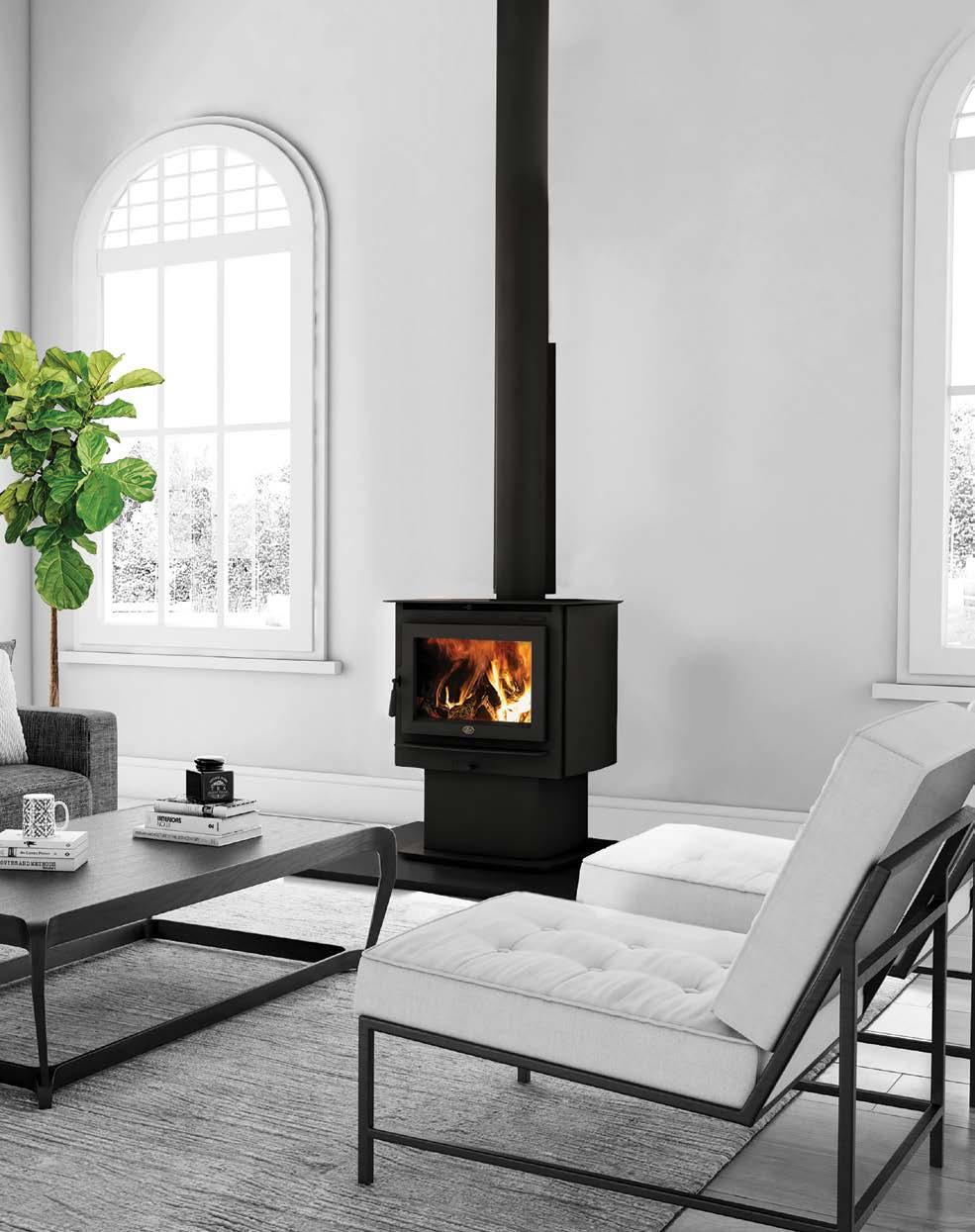 Evergreen The mid-sized Evergreen wood stove with its gentle curved lines complements any home s décor while artfully presenting heavy gauge steel Unibody construction and a cast iron door.