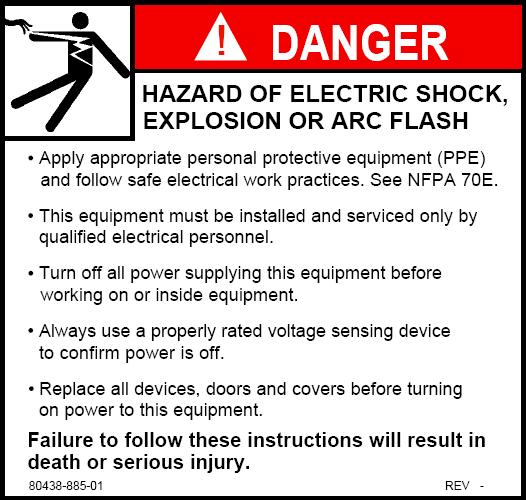 arc flash boundary and at least one of the