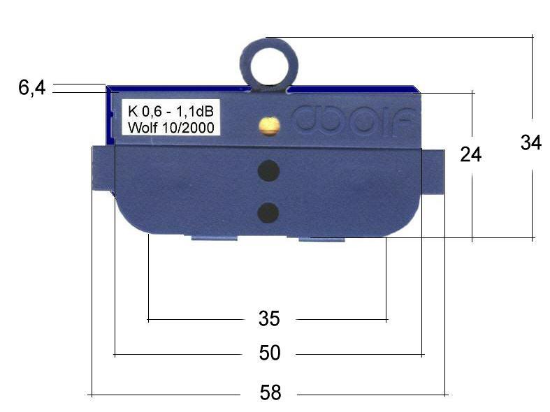 C:\Users\Public\Dieter Dokumente\Wolf\Wolf Info\Sensor\Englisch\[WO]-E Water Sensor (Product 6. Dimensions of the water sensor 6.