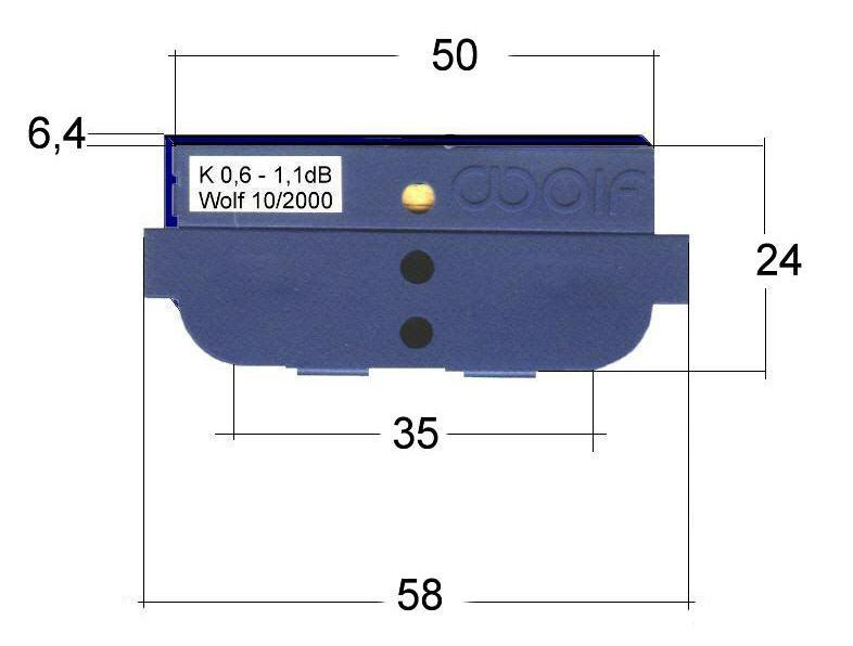 splice holder in the splice cassette. Dimensions [mm] Water Sensor Type WS 1625 and WS 1550 6.