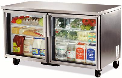 5 27 5 /8" 1 /3 215# 675-399 4 12 48 3 /8" 1 /3 325# Door and Drawer Refrigerators Each drawer will hold one 12"Wx20"Dx6"H food pan (not included). 30 1 /8"Dx36"H, including 5" casters.