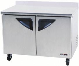 July-December 2018 Refrigerators hold at +33 F to +38 F; freezers hold at -10 F Aluminum with stainless steel floor interior 36" working height (39 5 /8" to top of one piece, stainless steel