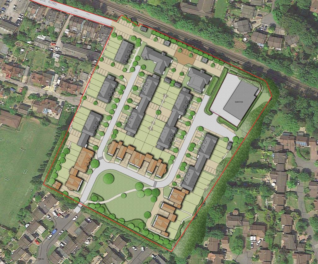 REVISED LAYOUT PROPOSALS 2 3 4 4 5 6 5 8 1 7 Plan Key 1. Access from Cavendish Meads 5. Improved landscaping/planting to street 2.