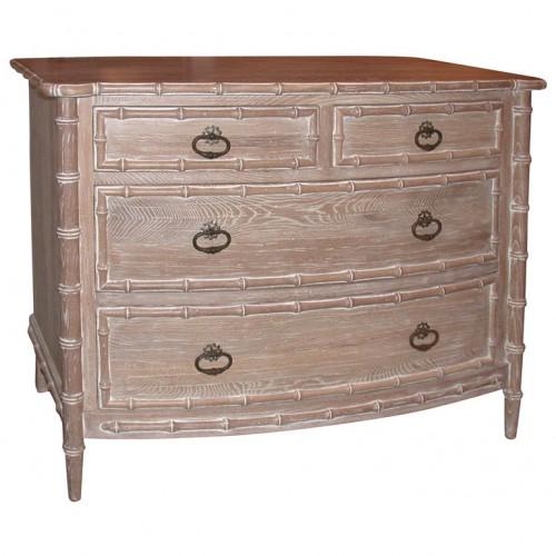 Limed Oak Chest of Drawers with Faux