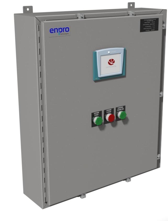 CONTROLS Allen Bradley PLC based controls with color touch screen for simple operation and monitoring Easy to navigate system screens for calibration, status, operating parameters NEMA 4X control