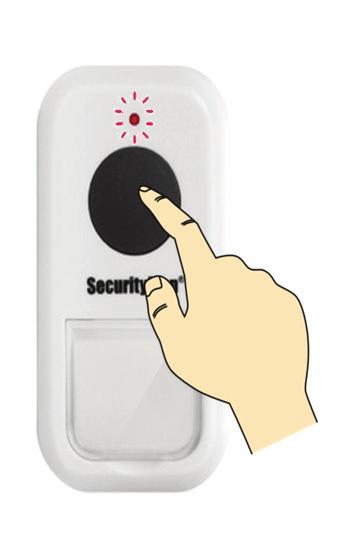 2 Press and Hold the doorbell button on the sensor being added until the sensors Red LED begins to flash rapidly and then press next on the Smartphone prompt.