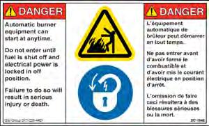 Chapter 1: Safety Precautions Table 1-2 Description of the grain dryer s decals (cont'd.) Decal Decal No.