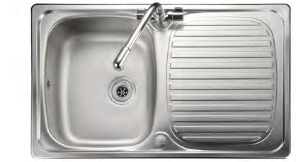 85) Pack price 71.79 G62549 Reversible stainless steel sink with one tap holes and 1.0 bowl - 950x508mm G62512 48.