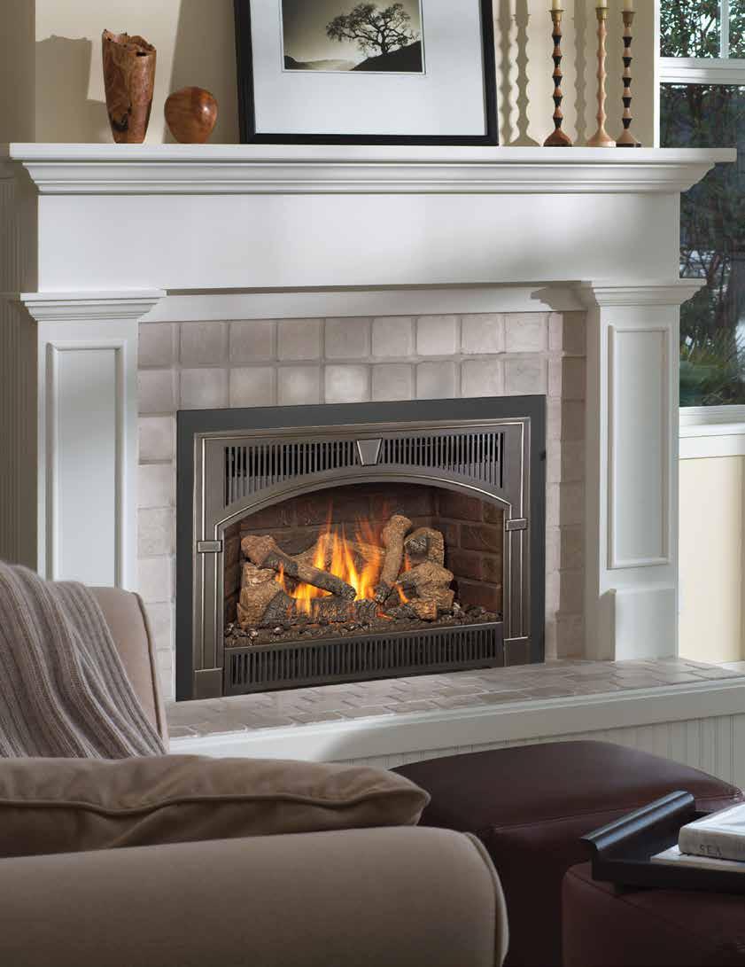 Full Convection Fireplace Inserts 3 Model DVL with Carbon