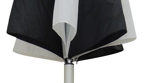 As the umbrella is released, it will open (reference image shown).