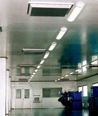 Air Cleaning System Assembled clean room The assembled clean room s structure is established with cleaned light compound metal plates, which is designed according to a certain module, preprocessed in