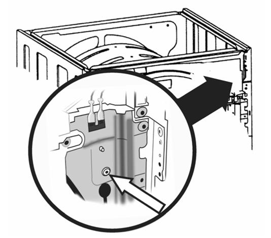 Locate the residual moisture sensor (refer to Figure 5-14). 3. Remove the screw securing the sensor to the frame.