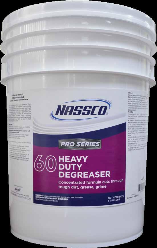 61 Heavy Duty Degreaser (RTU) Ready to use butyl-based formula for off-the-shelf convenience, yet still delivers quick cleanup of industrial and food service greases and oils.