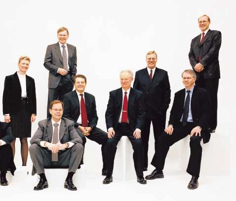 From left: Bo Dankis, Hans Johansson, Clas Thelin, Anna Bernsten, Åke Sund, Eero Leskinen, Carl-Henric Svanberg, Otto Hansen, Matti Virtaala, Göran Jansson, Ulf Södergren.