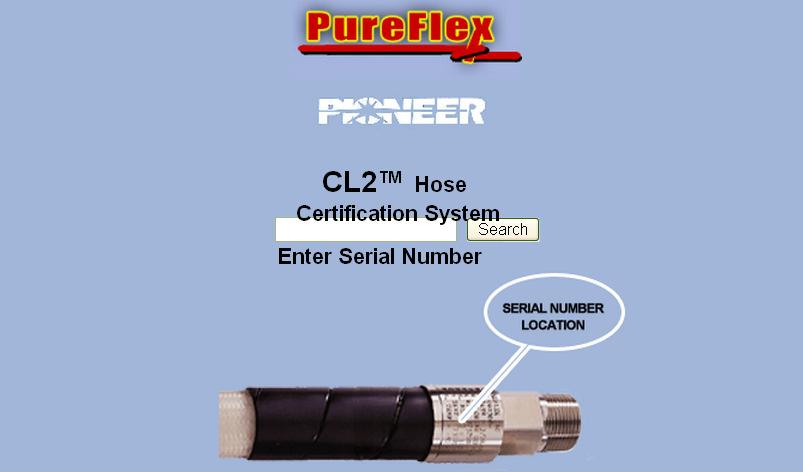PureFlex Offers an On-Line Hose Certification Program With this program, the unique PureFlex serial number that is permanently marked on the hose assembly is broken down into its components.