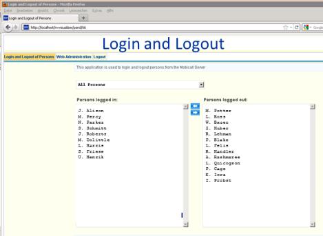 On demand login and logout can be done via web interface from