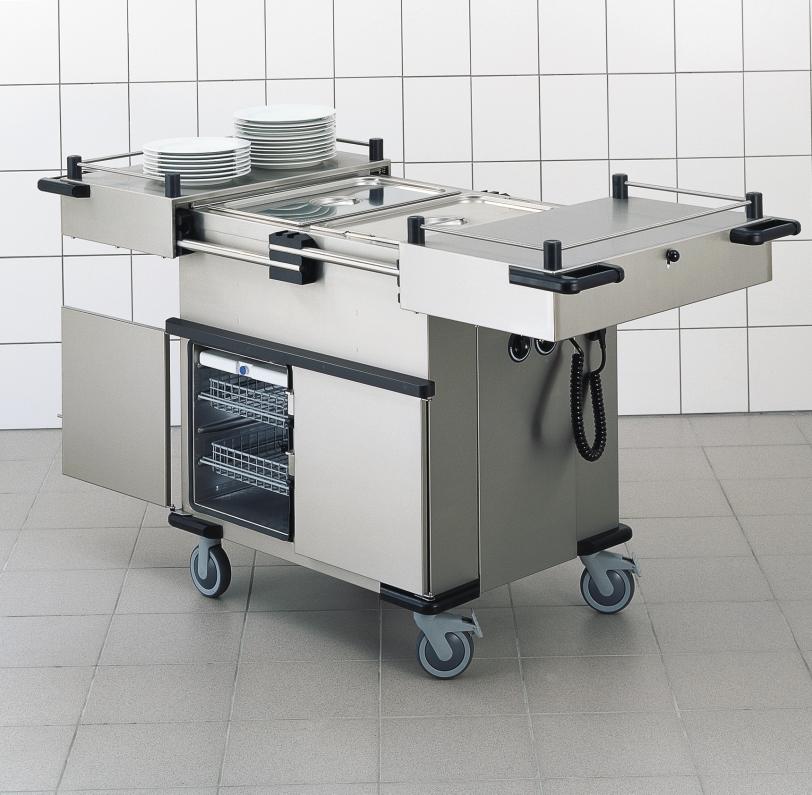 Food transport trolleys......hupf brand - used worldwide by professionals! BHC PW-2/BF with the equipment options: sliding cover, cold storage plate, basket inserts. PW-2/BF Capacity for approx.
